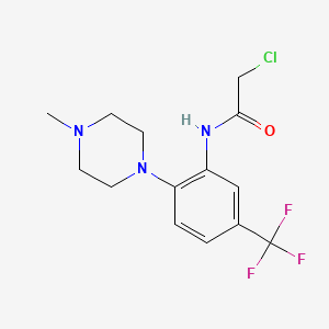 molecular formula C14H17ClF3N3O B7755510 2-chloro-N-(2-(4-methylpiperazin-1-yl)-5-(trifluoromethyl)phenyl)acetamide 
