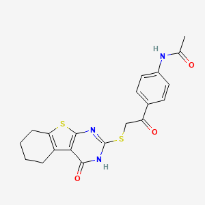 N-(4-{[(4-hydroxy-5,6,7,8-tetrahydro[1]benzothieno[2,3-d]pyrimidin-2-yl)sulfanyl]acetyl}phenyl)acetamide
