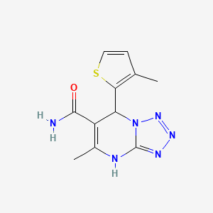 5-Methyl-7-(3-methylthiophen-2-yl)-4,7-dihydrotetrazolo[1,5-a]pyrimidine-6-carboxamide
