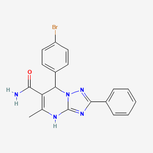 molecular formula C19H16BrN5O B7755671 7-(4-Bromophenyl)-5-methyl-2-phenyl-4,7-dihydro-[1,2,4]triazolo[1,5-a]pyrimidine-6-carboxamide 
