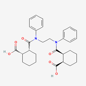 molecular formula C30H36N2O6 B7755688 (1R,2S,1'S,2'R)-2,2'-[ethane-1,2-diylbis(phenylcarbamoyl)]dicyclohexanecarboxylic acid 