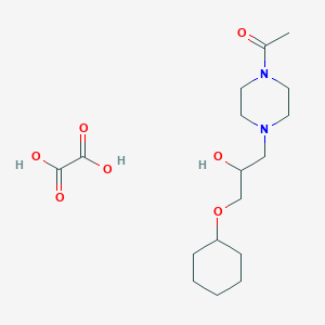molecular formula C17H30N2O7 B7755689 1-[4-(3-Cyclohexyloxy-2-hydroxypropyl)piperazin-1-yl]ethanone;oxalic acid 