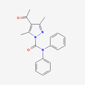 molecular formula C20H19N3O2 B7755691 4-acetyl-3,5-dimethyl-N,N-diphenyl-1H-pyrazole-1-carboxamide 