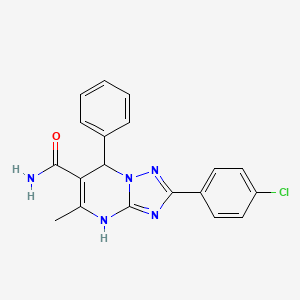 2-(4-Chlorophenyl)-5-methyl-7-phenyl-4,7-dihydro[1,2,4]triazolo[1,5-a]pyrimidine-6-carboxamide