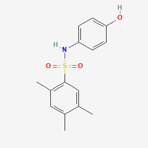molecular formula C15H17NO3S B7755774 N-(4-hydroxyphenyl)-2,4,5-trimethylbenzenesulfonamide 