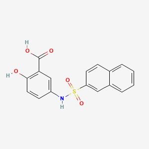 molecular formula C17H13NO5S B7755778 2-Hydroxy-5-(naphthalene-2-sulfonamido)benzoic acid 