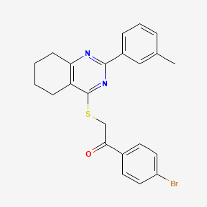 molecular formula C23H21BrN2OS B7755804 1-(4-Bromophenyl)-2-((2-(m-tolyl)-5,6,7,8-tetrahydroquinazolin-4-yl)thio)ethanone 