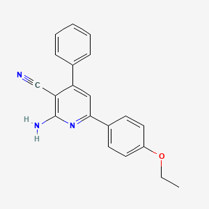 molecular formula C20H17N3O B7755829 2-Amino-6-(4-ethoxyphenyl)-4-phenylpyridine-3-carbonitrile 