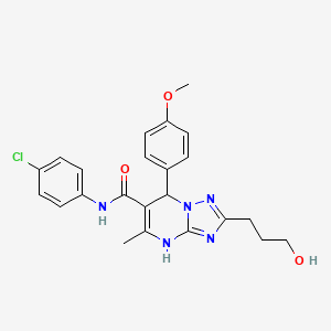 N-(4-chlorophenyl)-2-(3-hydroxypropyl)-7-(4-methoxyphenyl)-5-methyl-4,7-dihydro-[1,2,4]triazolo[1,5-a]pyrimidine-6-carboxamide