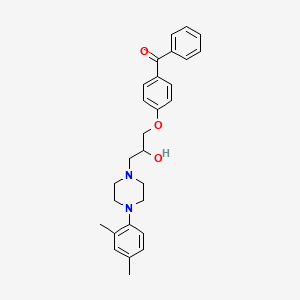 1-(4-Benzoylphenoxy)-3-[4-(2,4-dimethylphenyl)piperazin-1-yl]propan-2-ol