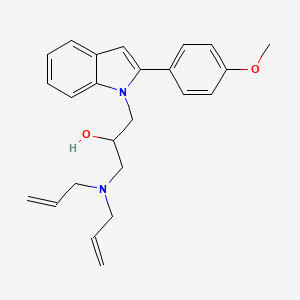 molecular formula C24H28N2O2 B7755962 1-(diallylamino)-3-(2-(4-methoxyphenyl)-1H-indol-1-yl)propan-2-ol CAS No. 6150-18-1