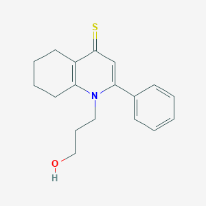 molecular formula C18H21NOS B7756018 1-(3-Hydroxypropyl)-2-phenyl-5,6,7,8-tetrahydroquinoline-4-thione 