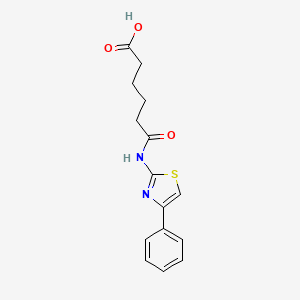 molecular formula C15H16N2O3S B7756024 5-(4-Phenyl-thiazol-2-ylcarbamoyl)-pentanoic acid 