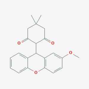 molecular formula C22H22O4 B7756090 2-(2-methoxy-9H-xanthen-9-yl)-5,5-dimethylcyclohexane-1,3-dione 