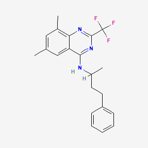 molecular formula C21H22F3N3 B7756101 6,8-dimethyl-N-(4-phenylbutan-2-yl)-2-(trifluoromethyl)quinazolin-4-amine 