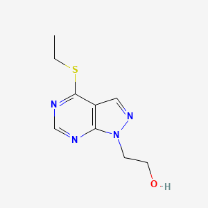 molecular formula C9H12N4OS B7756106 2-(4-Ethylsulfanylpyrazolo[3,4-d]pyrimidin-1-yl)ethanol 