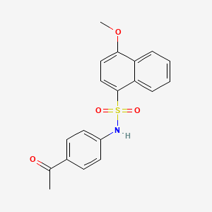 molecular formula C19H17NO4S B7756314 N-(4-acetylphenyl)-4-methoxynaphthalene-1-sulfonamide 
