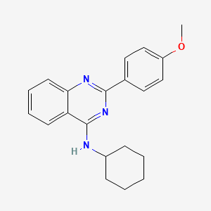 molecular formula C21H23N3O B7756346 N-cyclohexyl-2-(4-methoxyphenyl)quinazolin-4-amine 