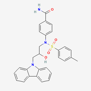 4-{[3-(9H-carbazol-9-yl)-2-hydroxypropyl][(4-methylphenyl)sulfonyl]amino}benzamide
