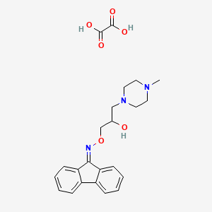 1-(Fluoren-9-ylideneamino)oxy-3-(4-methylpiperazin-1-yl)propan-2-ol;oxalic acid