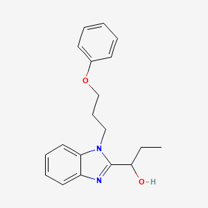molecular formula C19H22N2O2 B7756419 1-[1-(3-phenoxypropyl)-1H-benzimidazol-2-yl]propan-1-ol 
