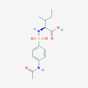 molecular formula C14H20N2O5S B7756429 2-(4-Acetylamino-benzenesulfonylamino)-3-methyl-pentanoic acid 