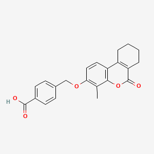 4-{[(4-methyl-6-oxo-7,8,9,10-tetrahydro-6H-benzo[c]chromen-3-yl)oxy]methyl}benzoic acid