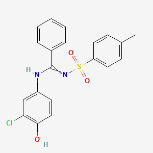 molecular formula C20H17ClN2O3S B7756467 N-(3-chloro-4-hydroxyphenyl)-N'-(4-methylphenyl)sulfonylbenzenecarboximidamide 