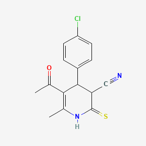 5-Acetyl-4-(4-chlorophenyl)-6-methyl-2-thioxo-1,2,3,4-tetrahydropyridine-3-carbonitrile