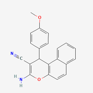 molecular formula C21H16N2O2 B7756487 3-amino-1-(4-methoxyphenyl)-1H-benzo[f]chromene-2-carbonitrile 