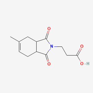 molecular formula C12H15NO4 B7756495 3-(5-methyl-1,3-dioxo-1,3,3a,4,7,7a-hexahydro-2H-isoindol-2-yl)propanoic acid 