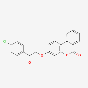 molecular formula C21H13ClO4 B7756511 3-[2-(4-chlorophenyl)-2-oxoethoxy]-6H-benzo[c]chromen-6-one CAS No. 307551-24-2