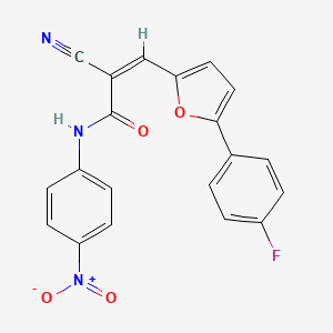 molecular formula C20H12FN3O4 B7756521 (Z)-2-cyano-3-[5-(4-fluorophenyl)furan-2-yl]-N-(4-nitrophenyl)prop-2-enamide 