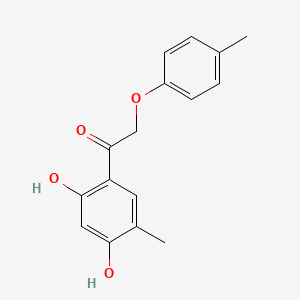molecular formula C16H16O4 B7756534 1-(2,4-Dihydroxy-5-methylphenyl)-2-(4-methylphenoxy)ethanone 