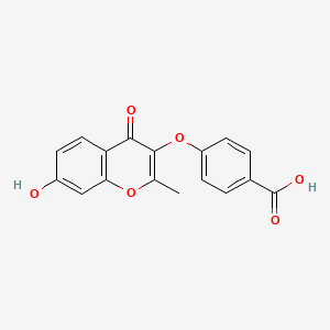 molecular formula C17H12O6 B7756548 4-(7-Hydroxy-2-methyl-4-oxochromen-3-yl)oxybenzoic acid 