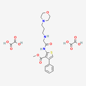 molecular formula C25H31N3O12S B7756566 Methyl 2-[[2-(3-morpholin-4-ylpropylamino)acetyl]amino]-4-phenylthiophene-3-carboxylate;oxalic acid 