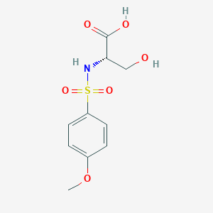 molecular formula C10H13NO6S B7756626 N-[(4-methoxyphenyl)sulfonyl]-L-serine 