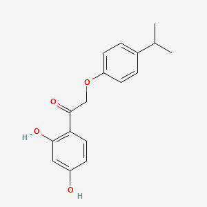 molecular formula C17H18O4 B7756668 1-(2,4-Dihydroxyphenyl)-2-(4-isopropylphenoxy)ethan-1-one 