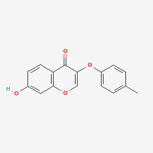 molecular formula C16H12O4 B7756676 4H-1-Benzopyran-4-one, 7-hydroxy-3-(4-methylphenoxy)- CAS No. 137987-96-3
