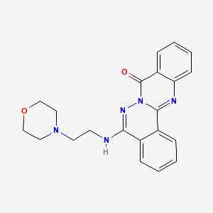 molecular formula C21H21N5O2 B7756693 5-(2-Morpholinoethylamino)quinazolino[2,3-a]phthalazin-8-one 