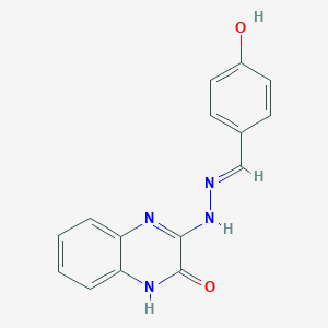 molecular formula C15H12N4O2 B7756744 4-Hydroxybenzaldehyde (3-hydroxyquinoxalin-2-yl)hydrazone 