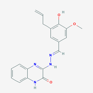 molecular formula C19H18N4O3 B7756752 3-Allyl-4-hydroxy-5-methoxybenzaldehyde (3-hydroxyquinoxalin-2-yl)hydrazone 