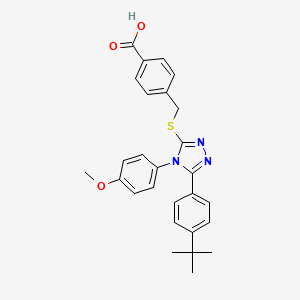 4-({[5-(4-tert-butylphenyl)-4-(4-methoxyphenyl)-4H-1,2,4-triazol-3-yl]sulfanyl}methyl)benzoic acid