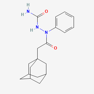 molecular formula C19H25N3O2 B7756778 2-(2-((3r,5r,7r)-Adamantan-1-yl)acetyl)-2-phenylhydrazinecarboxamide 