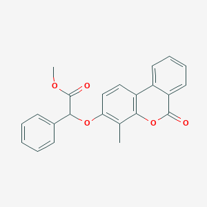 molecular formula C23H18O5 B7756791 methyl [(4-methyl-6-oxo-6H-benzo[c]chromen-3-yl)oxy](phenyl)acetate 
