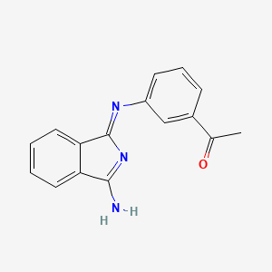 molecular formula C16H13N3O B7756877 1-[3-[(3-Aminoisoindol-1-ylidene)amino]phenyl]ethanone 