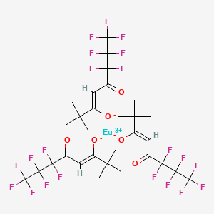 molecular formula C30H30EuF21O6 B7756908 Europium, tris(6,6,7,7,8,8,8-heptafluoro-2,2-dimethyl-3,5-octanedionato-kappaO3,kappaO5)- 