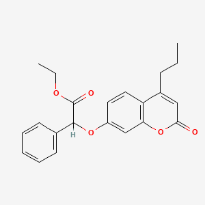 molecular formula C22H22O5 B7756954 ethyl [(2-oxo-4-propyl-2H-chromen-7-yl)oxy](phenyl)acetate 