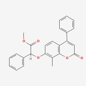 molecular formula C25H20O5 B7756957 methyl [(8-methyl-2-oxo-4-phenyl-2H-chromen-7-yl)oxy](phenyl)acetate 