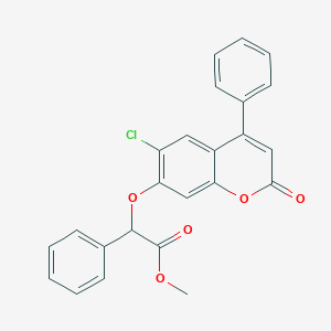 molecular formula C24H17ClO5 B7756961 methyl [(6-chloro-2-oxo-4-phenyl-2H-chromen-7-yl)oxy](phenyl)acetate 